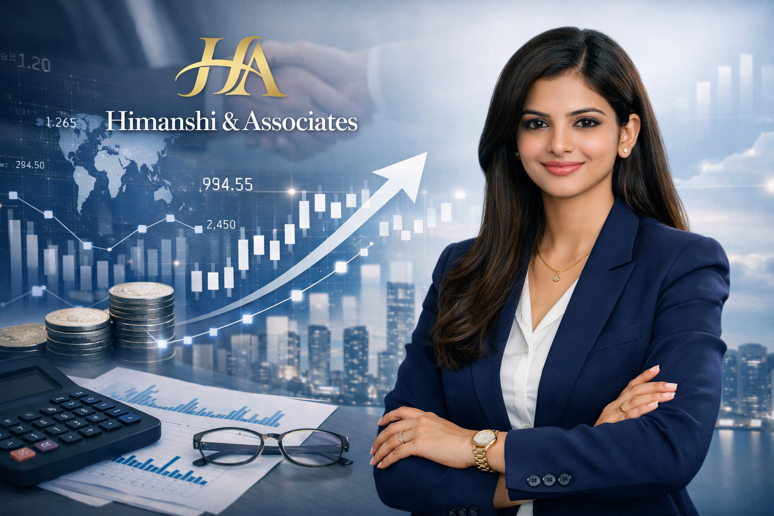 Professional CA discussing financials
